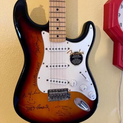 Guitar signed by the band Matchbox 20 with COA