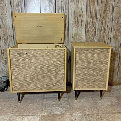 Mid Century Voice of Music Turntable & Speaker .jpg