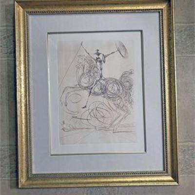 Salvador Dali Horseman Framed Print.jpg