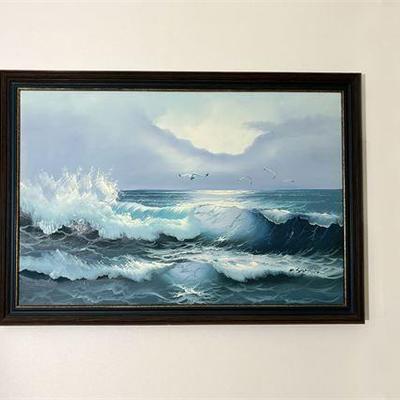 Signed Sea Scape Lithograph Print.jpg