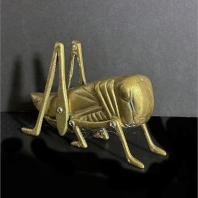 Vintage Marco Polo Imports Brass Grasshopper .jpg