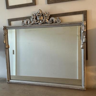 Antique silver mirror  22” tall x 30” wide.