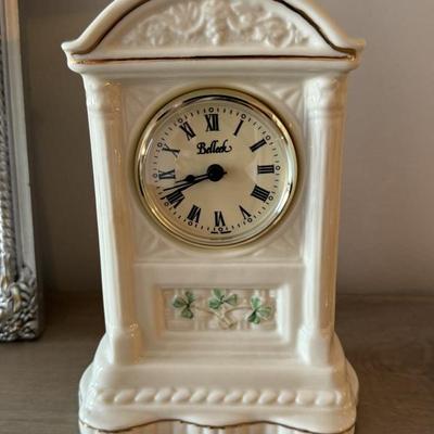 Belleck Irish porcelain clock.