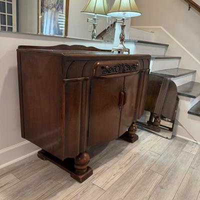 Antique art deco style sideboard/buffet. Measures 35” tall x 47” wide x 18” deep.  $395