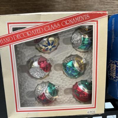 Vintage glass Christmas ornaments 
