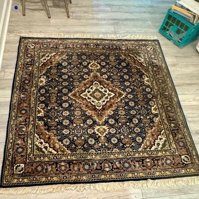 Handsome vintage hand knotted oriental carpet.  