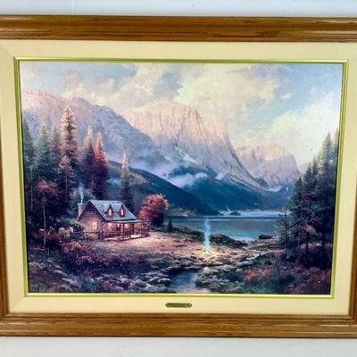 DARE200 Thomas Kinkade Lithograph	Thomas Kinkade "Beginning of a Perfect Day" lithograph of an original oil painting. Comes...