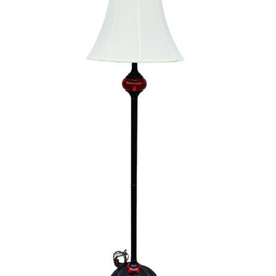 LOAN605 Colored Glass Floor Lamp	This lot includes a large (61"x17") floor lamp with colored glass bulb embellishments, the...