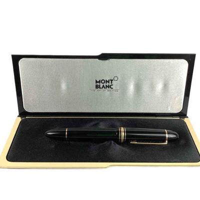 LIGR207 Montblanc White Star 18k Meisterstuck Fountain Pen	18k Meisterstuck No.149 fountain pen, black & gold made in Germany
