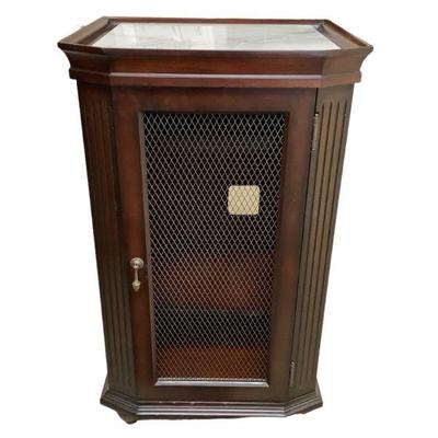 LOAN229 Cabinet	Has 3 shelves in this cabinet(only shows 2), but the top shelf has an extra shelf with it and the hardware is included. 
