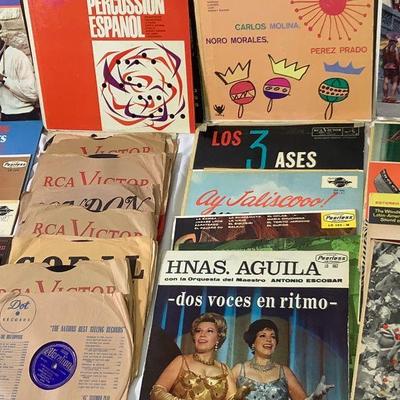 BEDO304 Wide Variety Of Vintage Mexican & Latin Albums	Lot includes artists:  Herb Albert, Latin in Steel, Feliciano and more.
