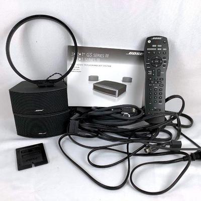 BEDO211 Bose GS Series III Speakers	Bose GS series III speakers and the attachments. Doesn't have the receiver. Comes with remote...