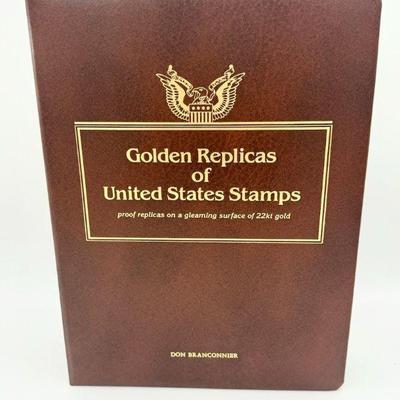 22K Golden Replicas Of United States Stamps
