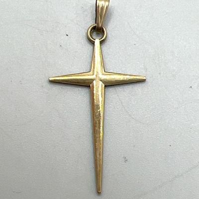 Delicate Gold Cross Stamped 12K G.F. CREED
