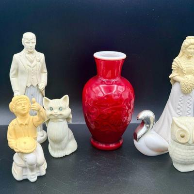 (7) Avon Bottles Feat. Fragrances Vase
