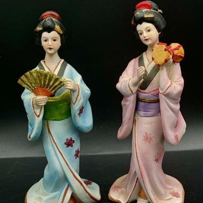 (2) Vintage Figurines Stamped With Crowned “N”
