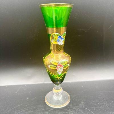 Vintage 8” Bohemian Bud Vase
