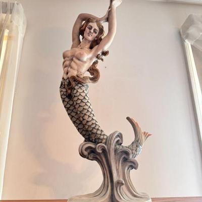 Art Deco Style Mermaid Lamp 
