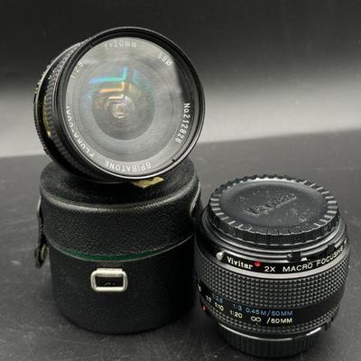 Spiratone 20mm & Vivitar 2x Macro Focusing Teleconverter
