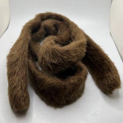 57” Faux Mink Brown Belt
