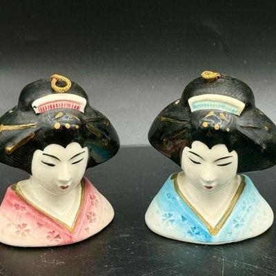 Vintage Geisha Salt And Pepper Shakers

