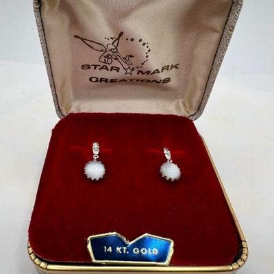 14 Karat White Gold Earrings
