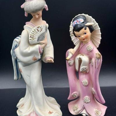 (2) Vintage Glass Figurines
