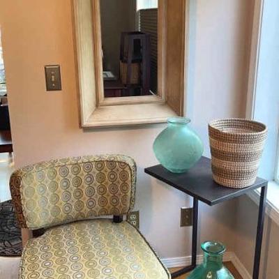 Cute Side Chair with Decor Pieces
