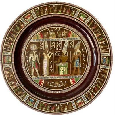 Lot 116   0 Bid(s)
Egyptian Mother of Pearl Inlaid Wooden Platter, Pharos