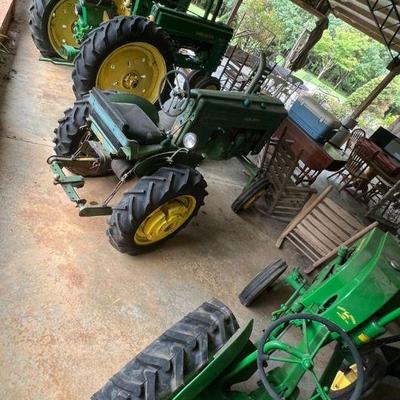 Vintage John Deere tractors