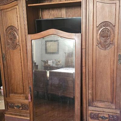 Mirror fits into antique armoire  NOW $62.50