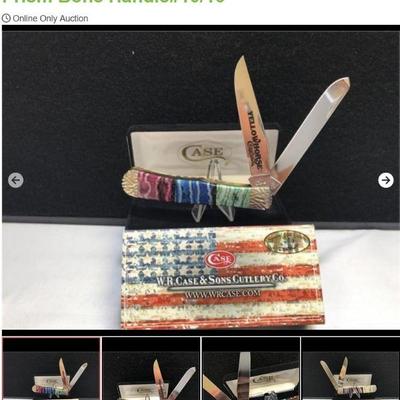 Lot # : 259 - Case Trapper Mammoth Tooth Prism Bone Handle#10/10
Case xx 3 dot USA EX254 SS Shepherd Hills Exclusive Mammoth Tooth Prism...