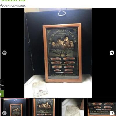 Lot # : 2 - Case Brothers Mint Set #127 COA Tested XX
Presented by W.R. Case & Son's Cutlery Company honoring The Case Brothers...