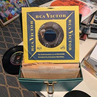 Vintage 45's and Case