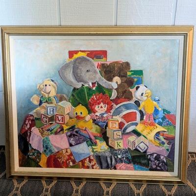 Large Colorful Children's Painting