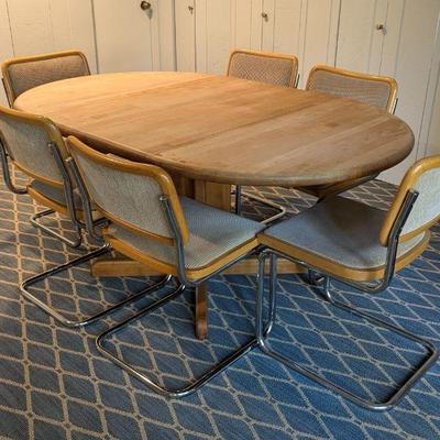 J.D. Brauner Butcher Block and Breuer Chairs