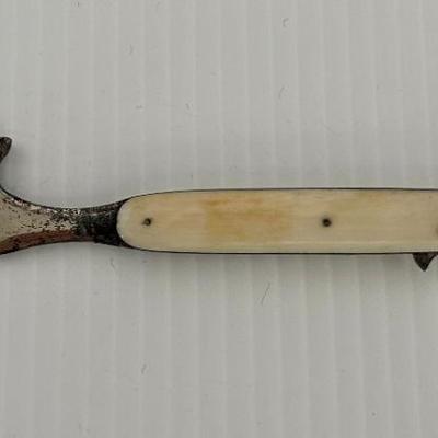 Antique Western Bone Handle Cigar Cutter Trimmer Knife