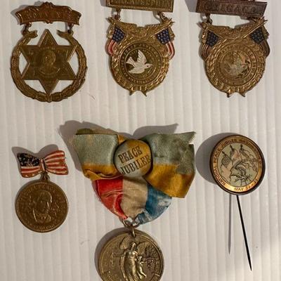 Peace Jubilee Pinbacks Medals
