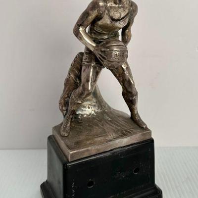 Antique Weidlich Brothers WB E.A. Pierce Bronze Basketball Player Trophy