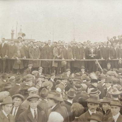 1915 San Francisco Seals Baseball Pennant Presentation PPIE Panoramic Photo