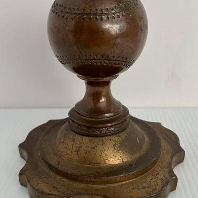 Antique Full Size Bronze Baseball Desk Paperweight Trophy