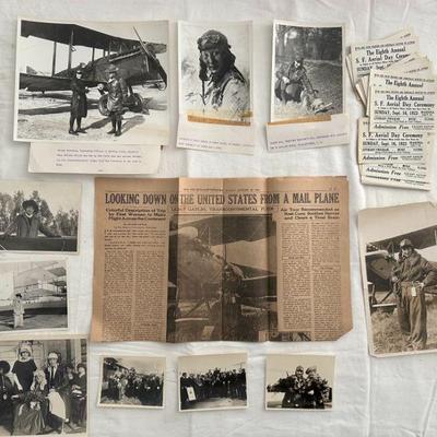 Antique Lillian Gatlin 1920s Aviator 1st to Fly Across U.S.A. Photo Group
