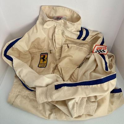 Vintage 1960s - 1970s Ferrari Owners Club Nomex Racing Drivers Suit and Helmet