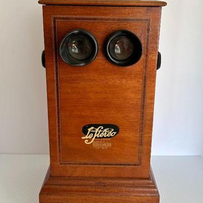 Antique Le Stereo Taxiphote Stereoview Glass Slide Stereviewer with Slides