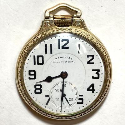 Hamilton Watch Co Railway Special Railroad Conductor Pocket Watch