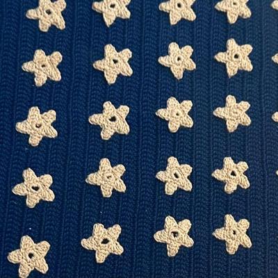 Antique LARGE Folk Art Crocheted 48 Star United States U.S. Flag