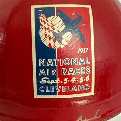 Vintage 1937 Cleveland National Air Races Pilots Flight Helmet