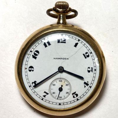 Hampden Watch Co 14kt Gold Pocket Watch