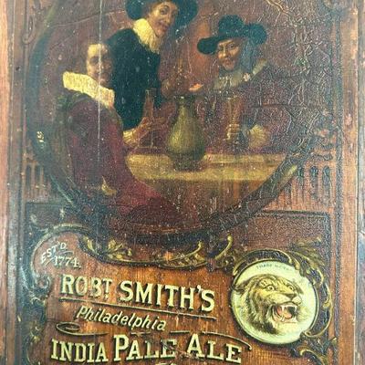 ANTIQUE Pre Prohibition Robert Smith’s Brewery Philadelphia Wood Sign
