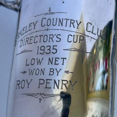 Antique 1935 Silverplate Berkeley Country Club Directors Cup Golf Trophy